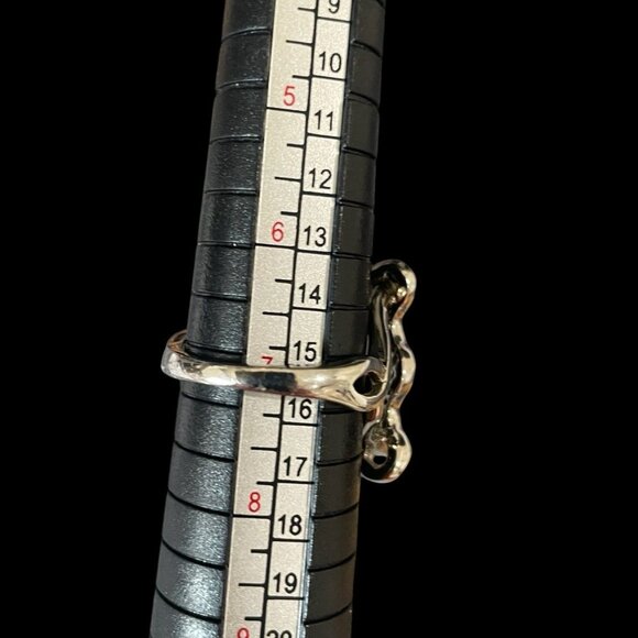 Aura Quartz Ring Sterling Silver Size 7 Iridescent Cocktail Boho Statement Gift - Picture 2 of 8